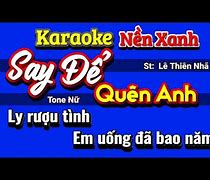 Karaoke Say Để Quên Anh