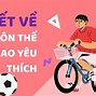 Môn Thể Thao Em Yêu Thích Bằng Tiếng Anh