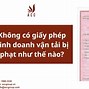 Tra Cứu Giấy Phép Kinh Doanh Vận Tải